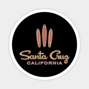 Surf City Santa Cruz California Logo Pack Sticker 3 Surfboards Fan Dark Magnet